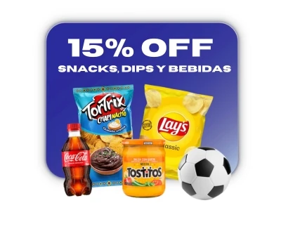 Snacks, Dips y Bebidas