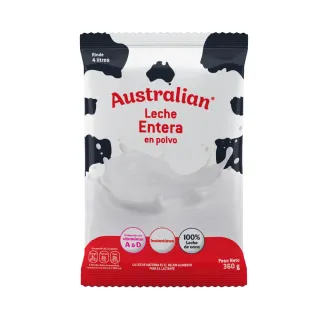 Leche en polvo entera Australian 360 gramos