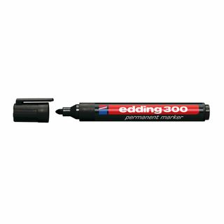 MARCADOR PERMANENTE EDDING 300 P/REDONDA REC. NEGRO (40X10)