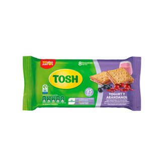 Tosh Galleta Rellena De Yogurt Y Arándanos Paquete Tosh 8 un. 164 gr. 8 x 164.00 gr