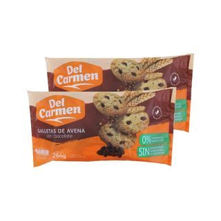 Del Carmen Galleta avena con chocolate Del Carmen 264 gramos 2 Pack 2.00 un