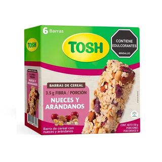 Tosh Tosh Barras de Arándanos Y Nueces Paquete 6 un. 138 gr. 138.00 gr