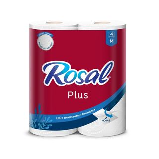 Papel Higiénico Rosal Vino Tinto Soft Plus Doble Hoja 4 un.