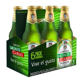 Cerveza Monte Carlo 6 Pack Botella 350 ml.