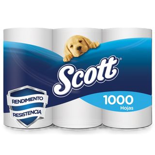 Scott Papel Higiénico Scott 1000 Hojas 6 Rollos 6.00 un