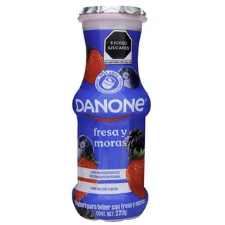 Yogurt Bebible Fresa Mora Danone 220 gr.