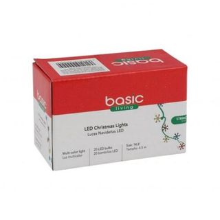 20 LUCES LED, DISENO COPOS DE NIEVE, MULTICOLOR 494043