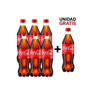 Coca Cola Coca Cola Original Pet 600ml 6 Pack + 1 Gratis  7.00 un