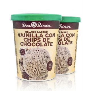 Helado vainilla con chips chocolate Dos Pinos 2 Pack