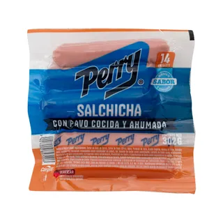 Salchicha Perry de pavo cocida y ahumada 302gr