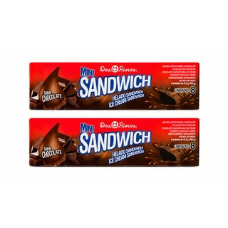 Dos Pinos helado mini sandwich chocolate 2 Pack