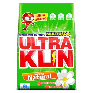 Detergente Polvo Ultra Klin Fuerza Natural 9 kg.