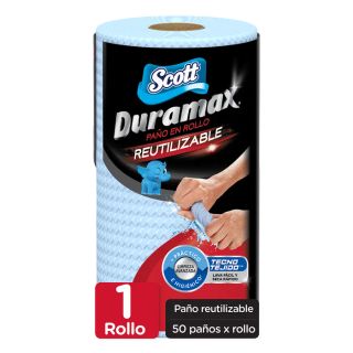 Scott Paños De Limpieza Scott Duramax Rollo 50 Hojas Color Celeste 1.00 un