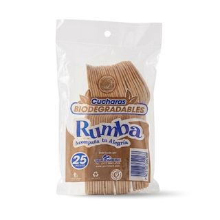 Cuchara Plástica Biodegradable Rumba 25 un.