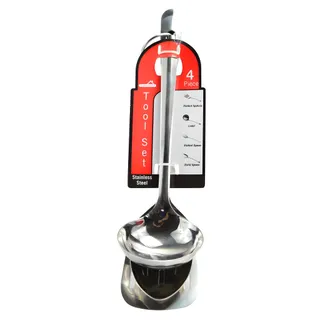 Set de 4 utensilios de acero inoxidable