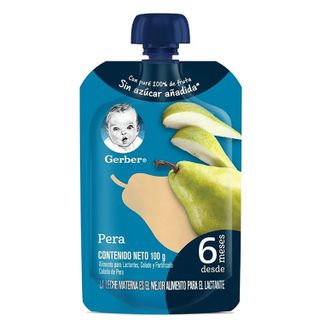 Gerber® Colado Pera Alimento Infantil Pouch 100 gr.