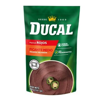 Frijoles Volteados Negros Picante Medio Ducal 14 oz.
