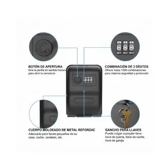 Caja de Seguridad de Pared para Llaves