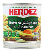 Herdez Rajas de Jalapeños en Escabeche 205 g