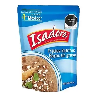 Frijol refrito bayo sin grasa mexicano Isadora 430 gr
