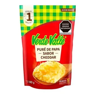 Pure de papa en hojuelas sabor cheddar mexicano Verde Valle 80 gr
