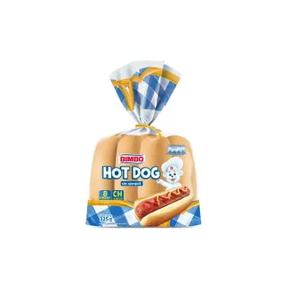 Pan Bimbo para hot dog sin ajonjolí