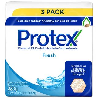 Protex Fresh Jabón Antibacterial 110 gr. 3 Pack
