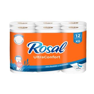 Papel Higiénico Rosal Soft Plus Doble Hoja 12 un.