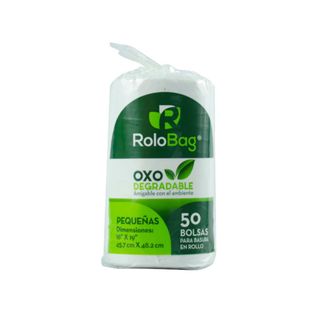 Rolobag Bolsa Biodegradable Blanca Pequeña 50 un.