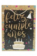 Bolsa Cumpleaños Letras Oro L 1 UN