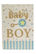 Bolsa Bebé Niño Glitter Blanco M 1 UN