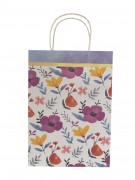 Bolsa Bond Flor Pintura Celeste M 1 UN