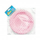 Lucero Plato Pastelero Polka Rosado 10 UN