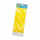 Lucero Mantel Plástico Polka Amarillo 1 UN