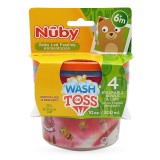 Nuby Bowls Reusables Wot Impresos 300 Ml 4 UN