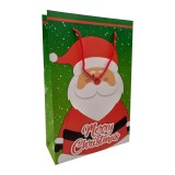 Bolsa Navideña Grande Santa Fondo Verde 1 UN