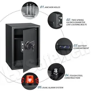 Caja de seguridad electrónica de sistema digital y llave