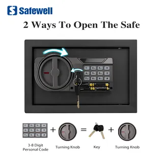 Caja de seguridad electrónica con cerradura de llave