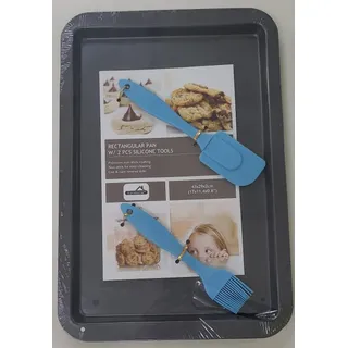 Bandeja para hornear con 1 brocha y 1 espatula de silicon