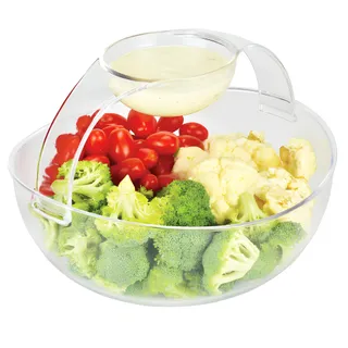 Recipiente Multiusos de Acrílico para Aperitivos (Taza de Inmersión y Asa Integrada)