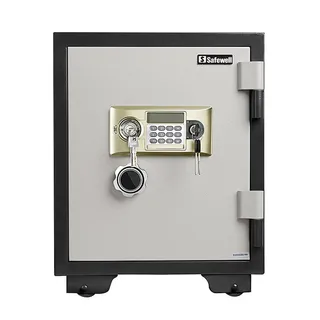 Caja fuerte con sistema digital, con llave y protección contra incendios