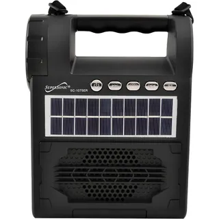 Radio linterna con Bluetooth y panel solar