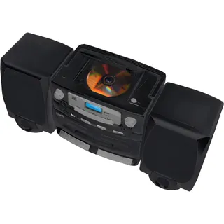 Minicomponente Estéreo Vintage (CD, Cassette, USB, Bluetooth)