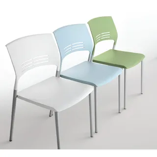 Silla de Espera de Concha Plástica