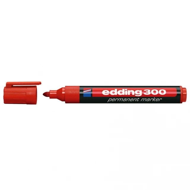 Edding MARCADOR PERMANENTE EDDING 300 P/REDONDA REC. ROJO (40X10) 0.00 un