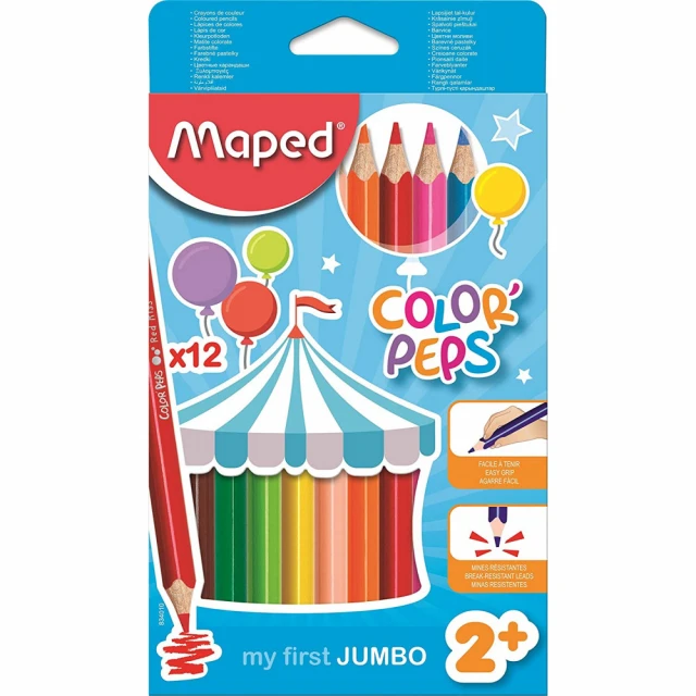Maped Crayones de Cera Maped Color'peps Wax Maxi Delgados 12 Colores 0.00 un