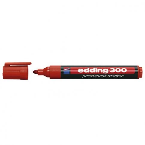 Edding Edding 300 Marcador permanente punto grueso color rojo recargable 1.00 un
