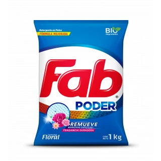 Fab Detergente en polvo Fab Paraiso Floral 1KG 2.00 kg