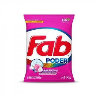 Fab Detergente en polvo Fab toque suavizante un 1KG  0.00 un