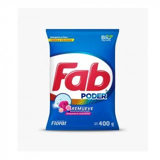 Fab Detergente Fab poder Paraiso Floral 400 gramos  5.60 kg